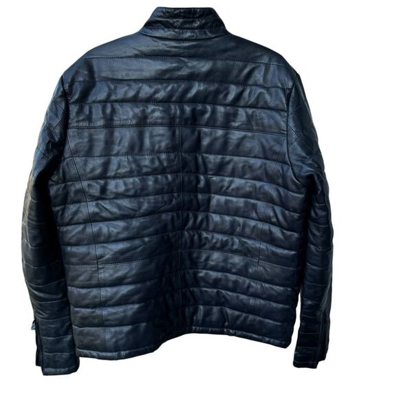 Lethal Leather Travis Quilted Leather Jacket Size L - Picture 4 of 6